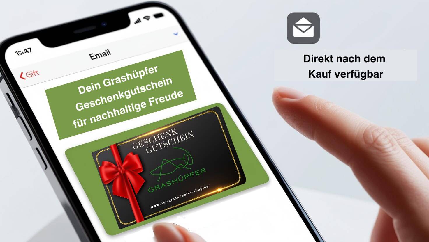Grashüpfer Geschenkgutschein sofort per E-Mail erhalten und flexibel einlösen.