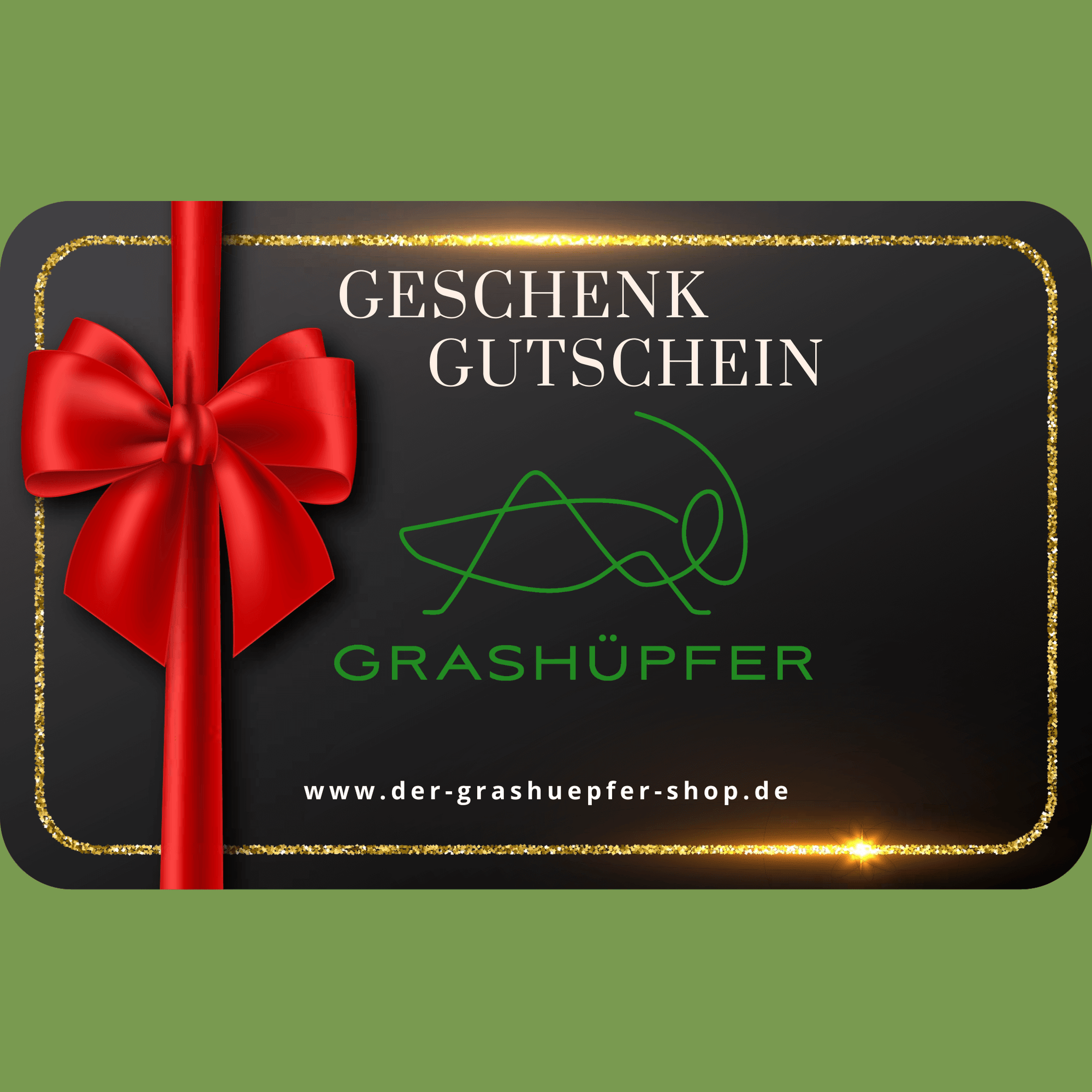 Grashüpfer Geschenkgutschein online kaufen – nachhaltige Geschenkidee mit individuell wählbarem Betrag.