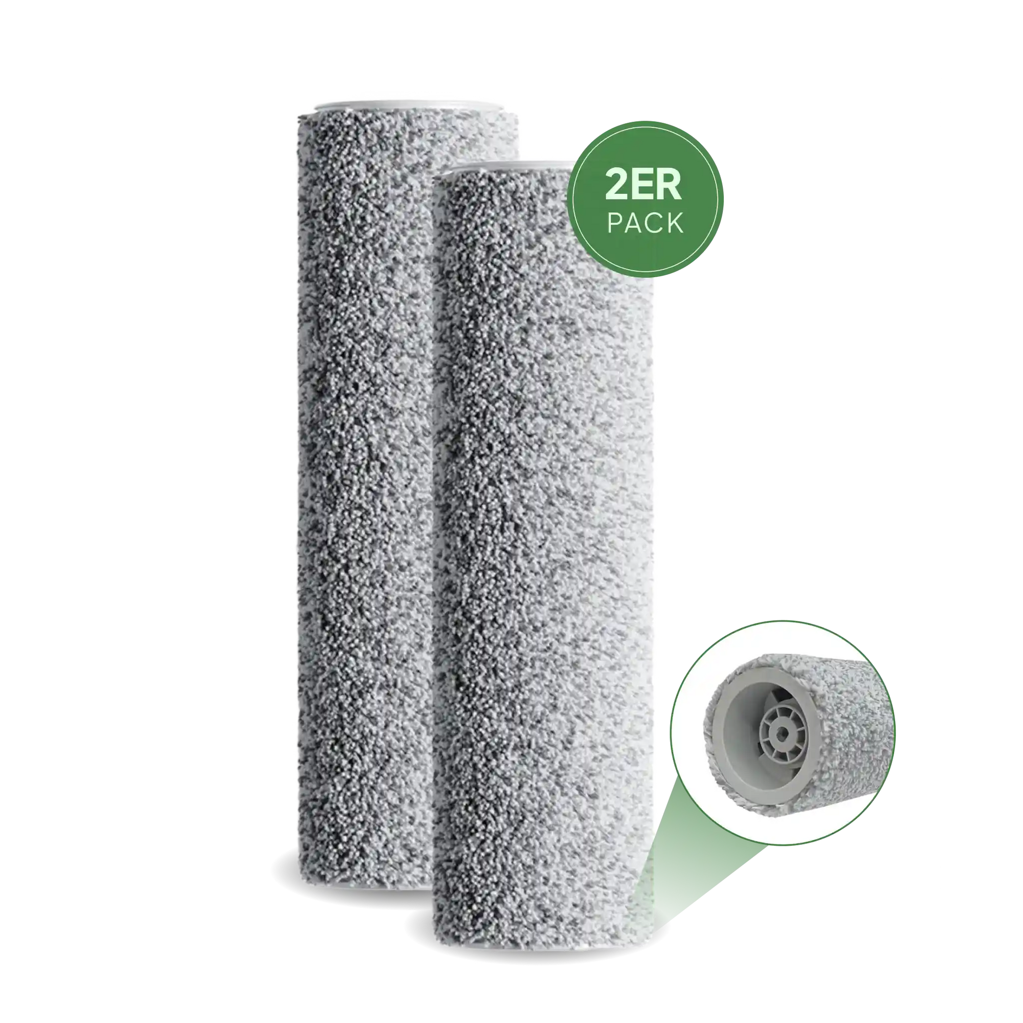 Grashüpfer, 2er-Pack Mikrofaser-Walzenrollen für Ecovacs Deebot Pro OMNI Modelle – langlebig, passgenau und ideal für eine streifenfreie Nassreinigung.