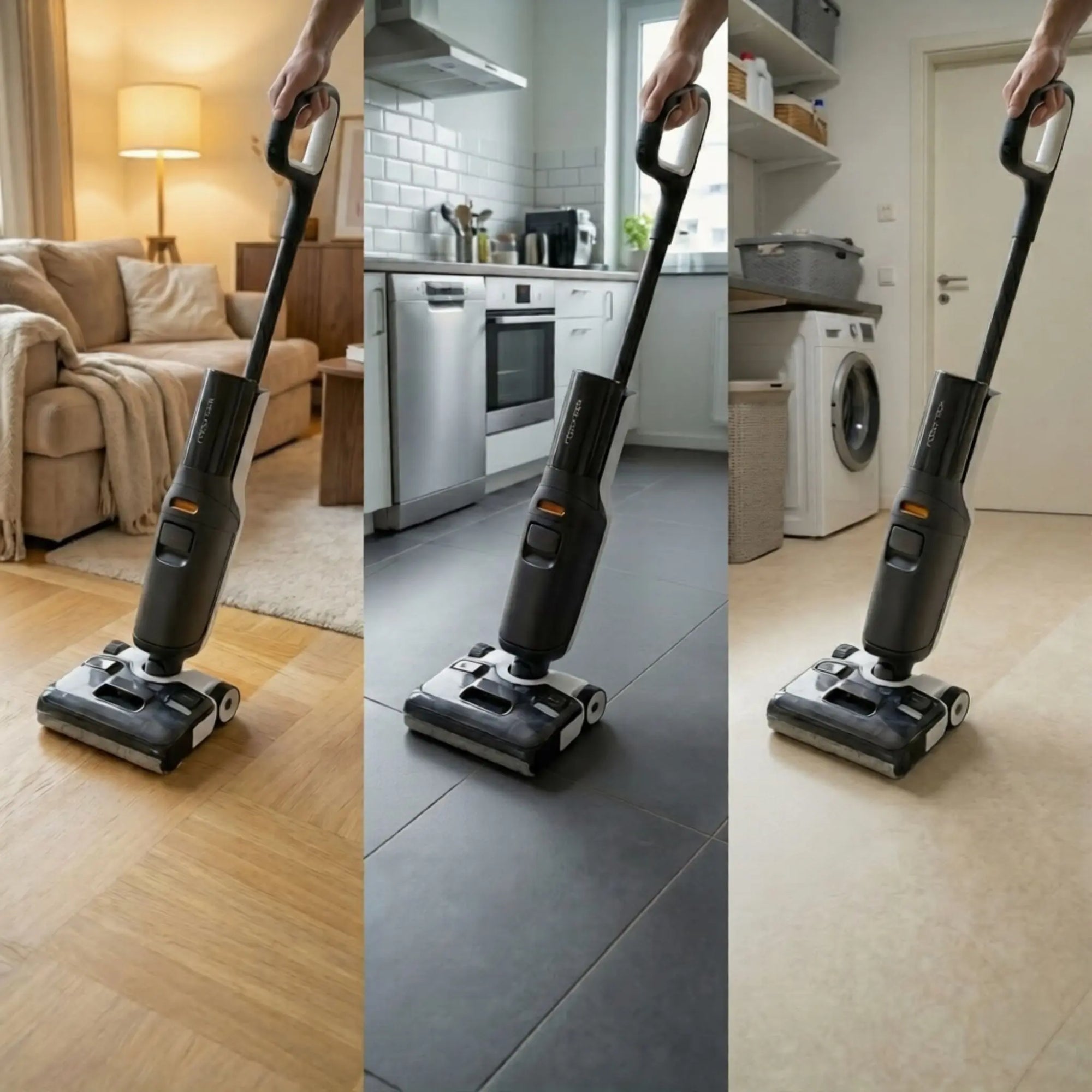 Roborock F25 Bürstenwalze von Grashüpfer im Einsatz auf Hartboden, Ersatzrolle für Nass- und Trockensauger.