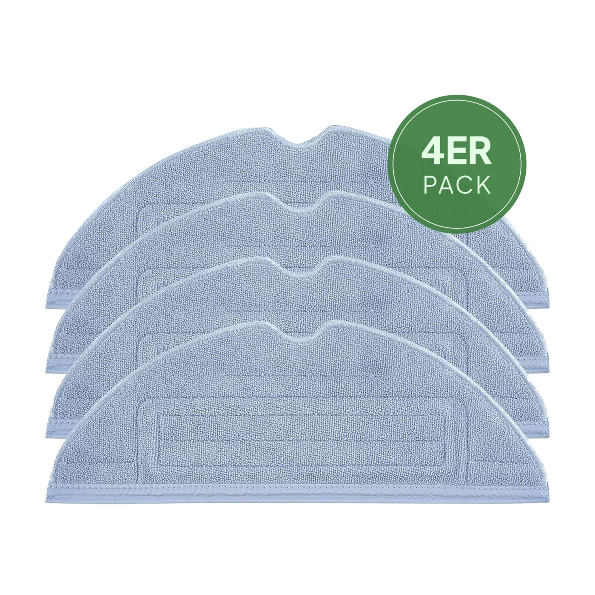 Grashüpfer Wischpads im 4er-Pack für Roborock S7-Serie, hochwertige Mikrofaser-Pads in Blau, ideal für streifenfreie Reinigung, langlebig, waschbar und mehrfach verwendbar.