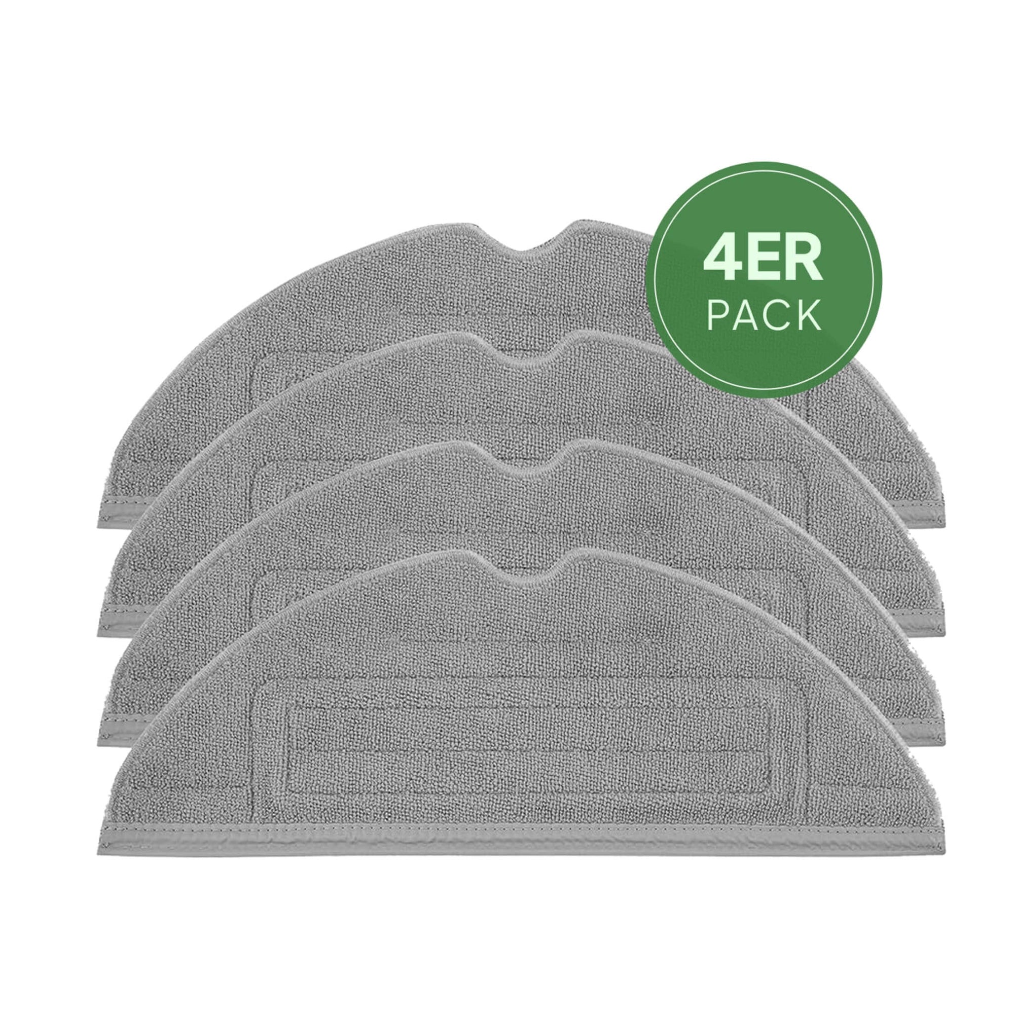 Grashüpfer Wischpads im 4er-Pack für Roborock S8-Serie, graue Mikrofaser-Pads für gründliche und streifenfreie Reinigung, langlebig, waschbar und mehrfach verwendbar für Wischroboter.