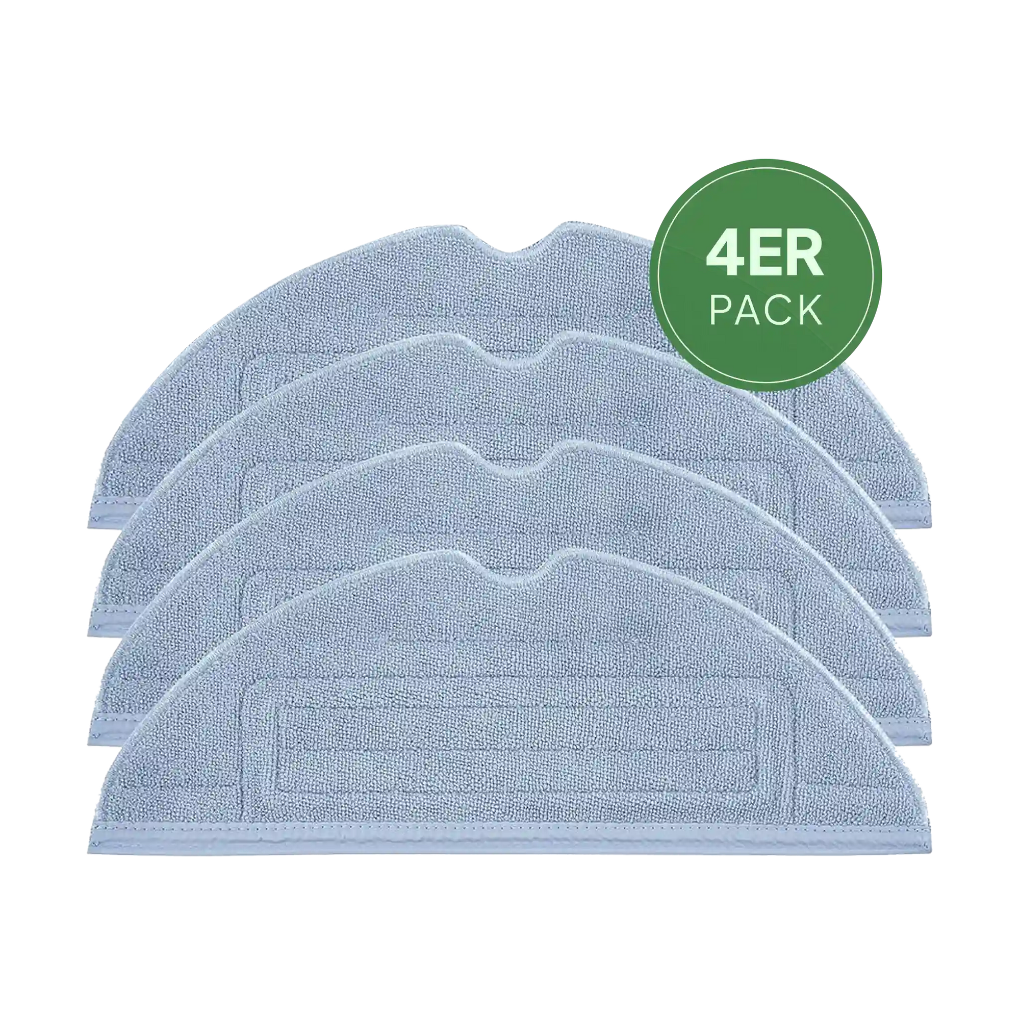 Grashüpfer Wischpads im 4er-Pack für Roborock S7-Serie, hochwertige Mikrofaser-Pads in Blau, ideal für streifenfreie Reinigung, langlebig, waschbar und mehrfach verwendbar.