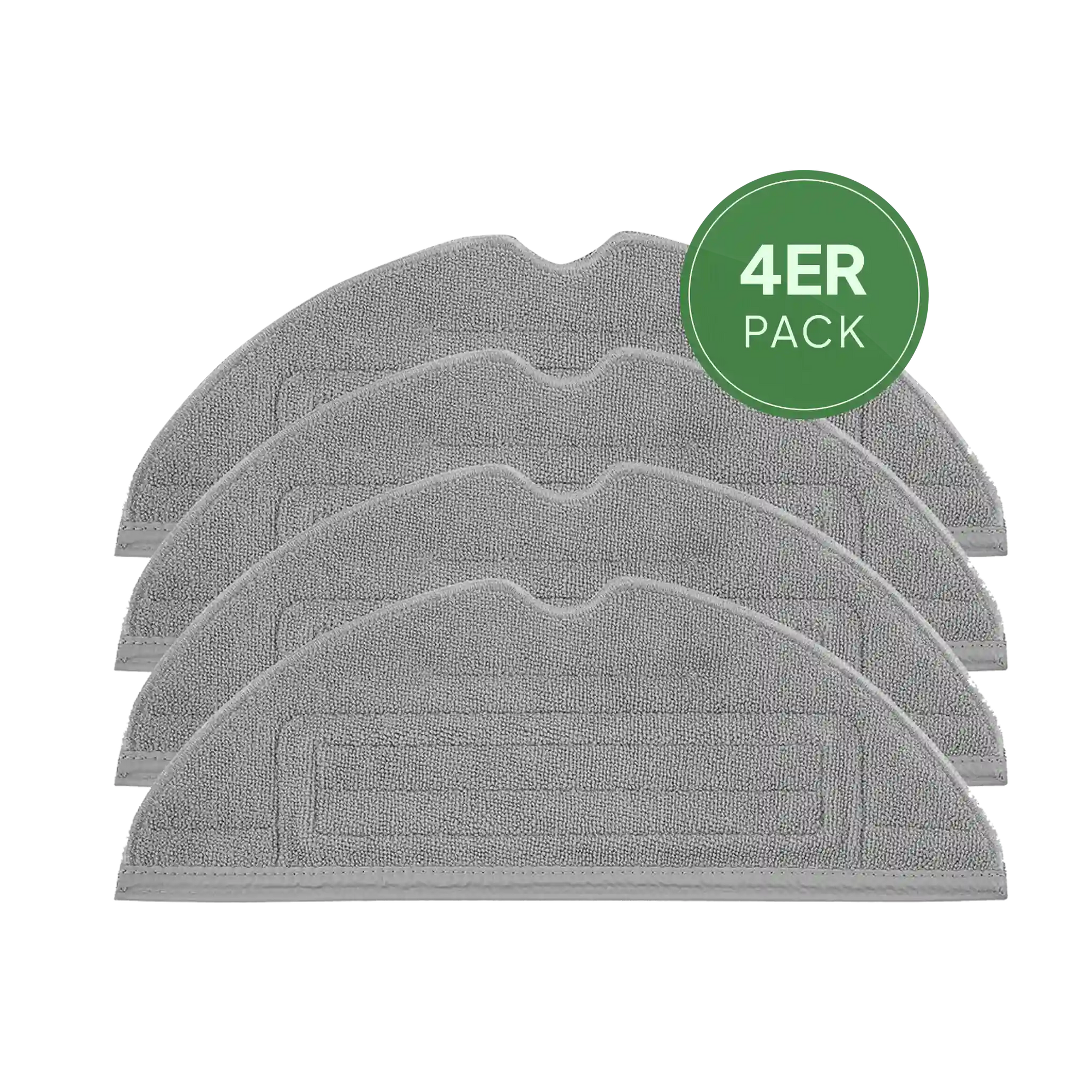 Grashüpfer Wischpads im 4er-Pack für Roborock S8-Serie, graue Mikrofaser-Pads für gründliche und streifenfreie Reinigung, langlebig, waschbar und mehrfach verwendbar für Wischroboter.